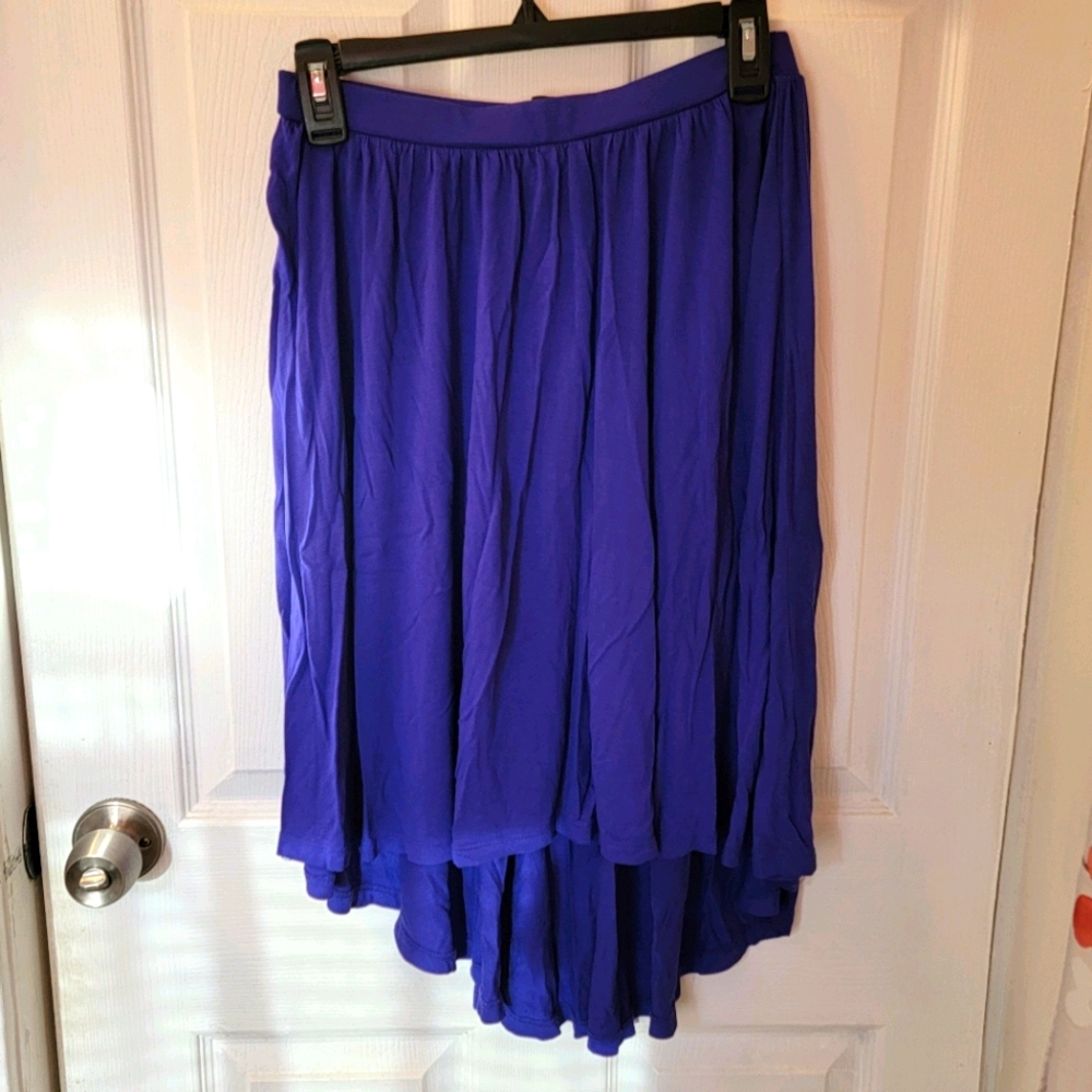 Purple High Low Skirt